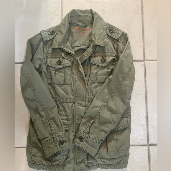 Girls medium army green spring jacket - Picture 1 of 3